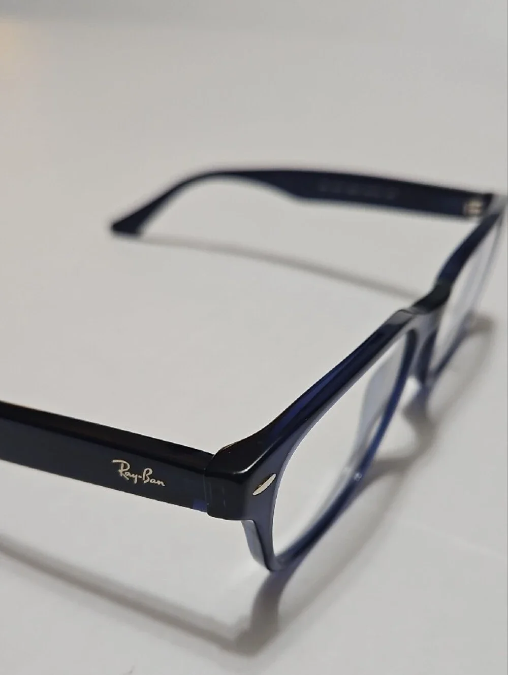 Ray-Ban RB5414 8222 Transparent Blue Rectangular Eyeglass Frames 54 19 145